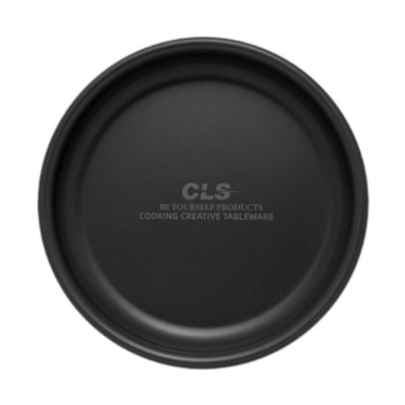 Mornei Camping Plate Camping Plate Tableware Stainless Steel Cooking Plate Dinner Plate Black