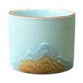 thumbnail image 1 of Mornei Ceramic Cup Espresso Cup Fashionable Chinese Classic Sake Mug Porcelian Handless blue, 1 of 9
