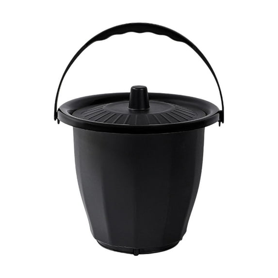 Mornei Chamber Pot with Lid Handle Urinal Urine Storage Pot Spittoon Chamber Bucket for Without Base