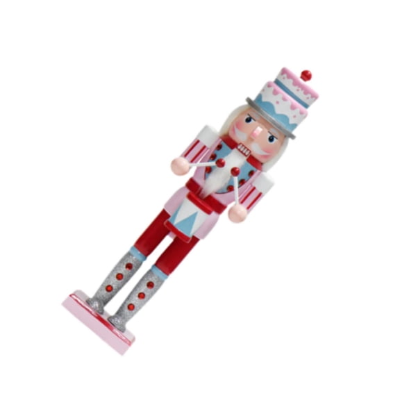 Mornei Christmas Decor Nutcracker Figurine Ornament Height 15" Crafts Wooden Nutcracker Drum
