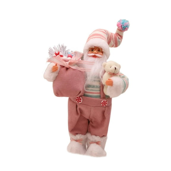 Mornei Christmas Decoration Classic Collectible Santa Claus Figurines Standing Figurine 30CM