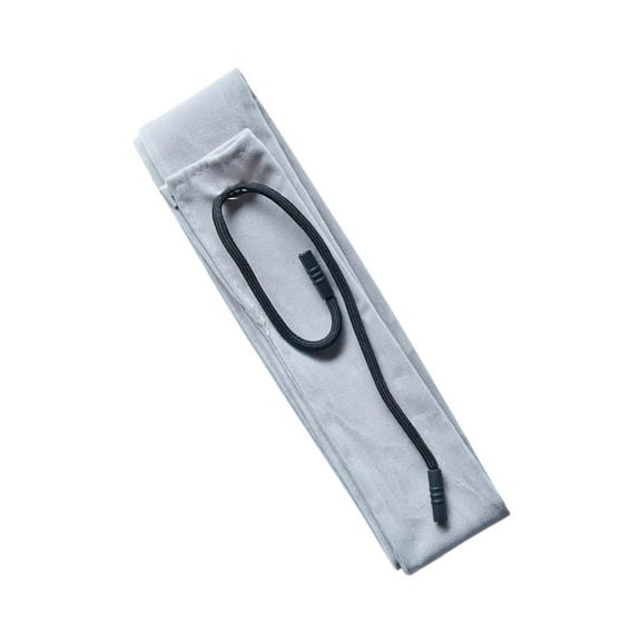 Mornei Fishing Rod Case, Velvet Fishing Rod Case, Fits Up to 4ft Fishing Rods, Portable Light Gray