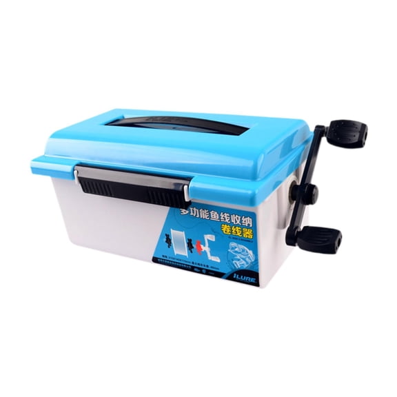 Mornei Fishing Winder Box Storage Box Wear Resistant Portable Lightweight Fishing Tools Blue
