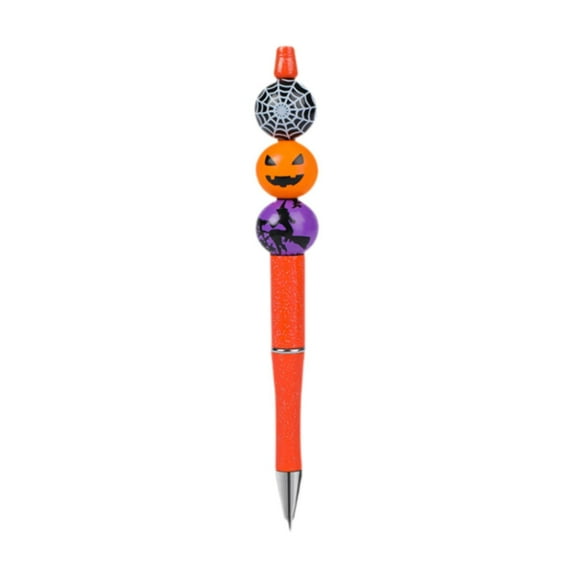 Mornei Halloween Ballpoint Pen Beadable Pen Lightweight Office Supplies 0.5mm Practical Red