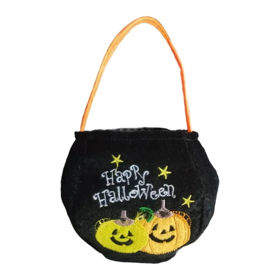 Mornei Halloween Trick or Treat Bag Kids Gifts Bag Multipurpose Halloween Candy Basket Two Pumpkins
