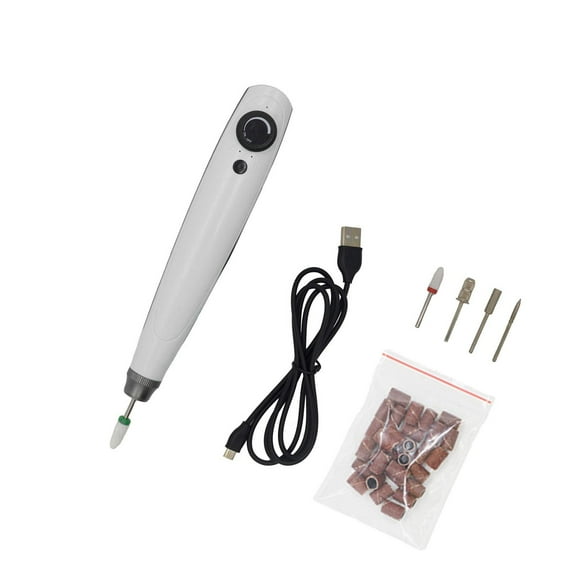 Mornei Portable Electric Nails Drill Nail Sanding Machine Lightweight Cordless Pedicure White