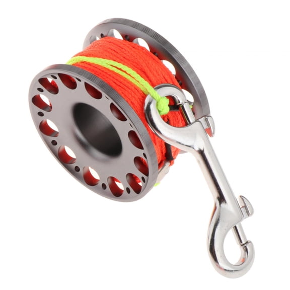 Mornei Scuba Diving Reel with High Visibility Line Portable Dive Reel Diving Spool with Grey Reel
