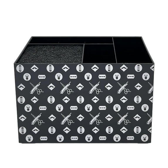Mornei Storage Box, Hairdresser Organizer, Case, Barber Supplies, Salon argent black