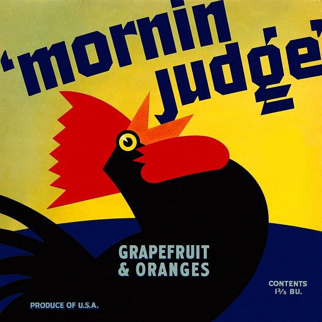 Mornin Judge Grapefruit & Oranges Label poste Canvas Art - (18 x 24)
