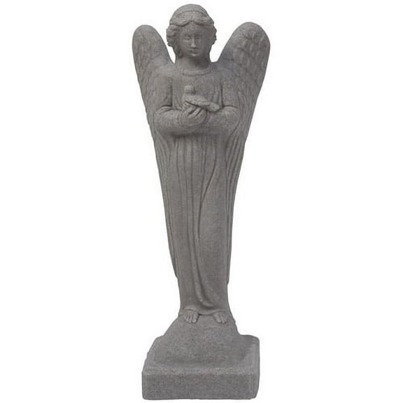 Morning Angel Statue  Natural Granite Appearance  Made of Resin  Lightweight  29 Height