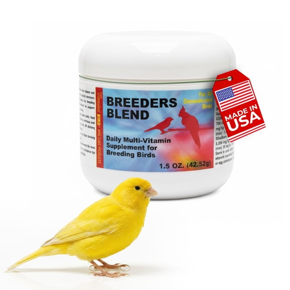 Morning Bird Breeders Blend 1.5 oz – Protein Supplement for Birds – Supports Breeding, Chick Growth, Muscle Development & Immune Support – Daily Vitamin Blend for Strong Bones & Overall Health