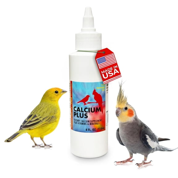 Morning Bird Calcium Plus Liquid for Birds 4 Fl Oz – Bird Vitamins for Strong Eggshells, Healthy Bones, and Baby Bird to Support Growth, Breeding, and Wellness for All Birds