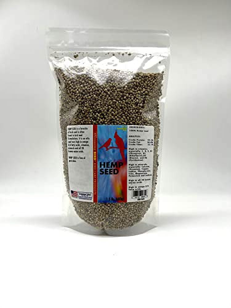 Morning Bird Hemp Seed, Healthy Bird Food with Protein, Fat, Fiber