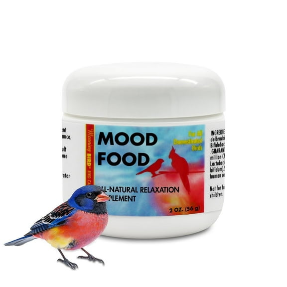 Morning Bird Mood Food 2 Oz – Natural Calming Supplement for Birds – Reduces Stress, Feather Plucking & Aggression – Stress Relief Supports with B-Vitamins for Daily Calm