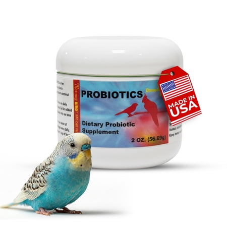 Morning Bird Probiotics for Birds 2 Oz – Digestive Health Supplement Supporting Gut Balance, Nutrient Absorption & Immune Support – Easy Mix Powder Supplement for All Bird Species