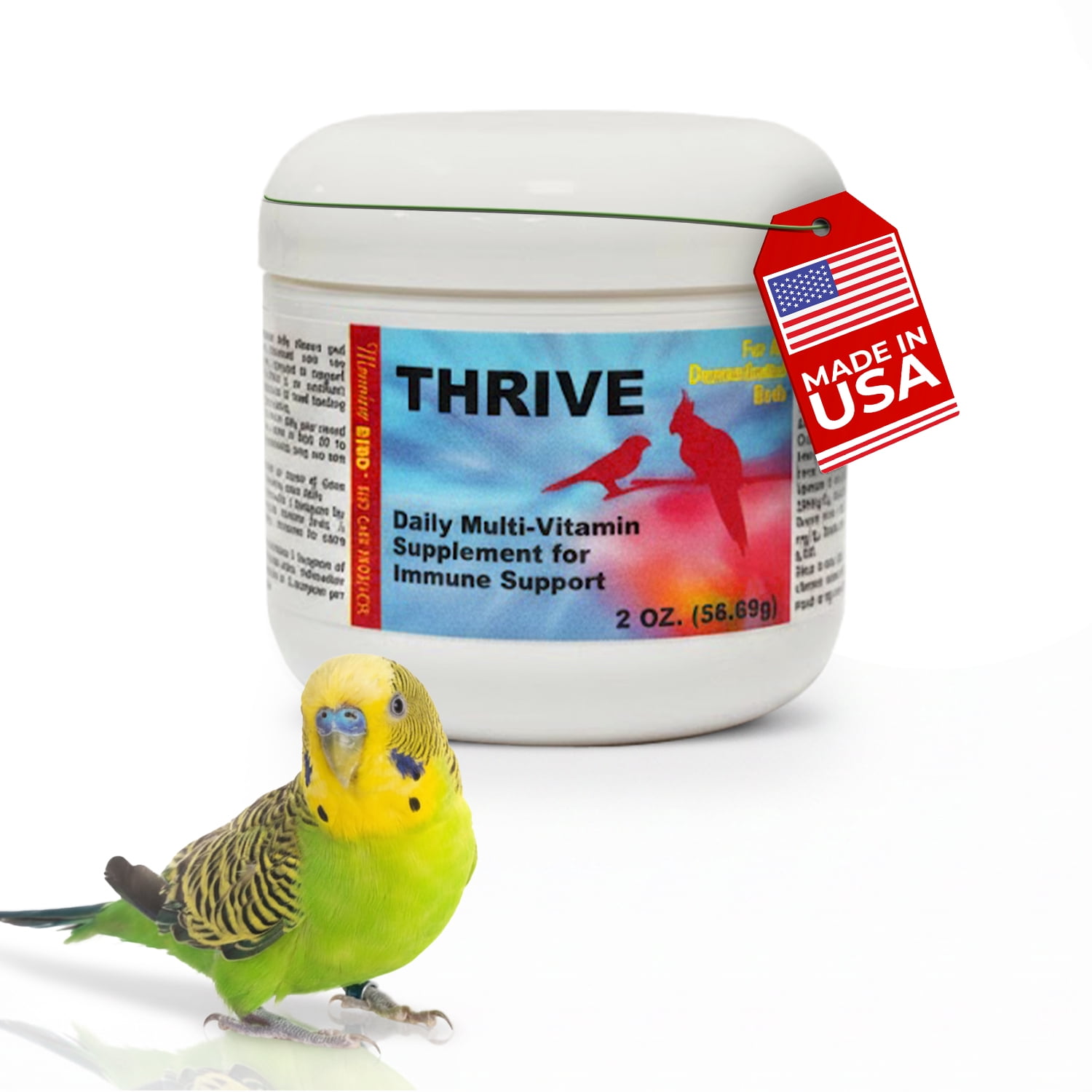 Morning Bird Thrive 2 Oz - Multi-Vitamin Bird Supplement Designed for ...