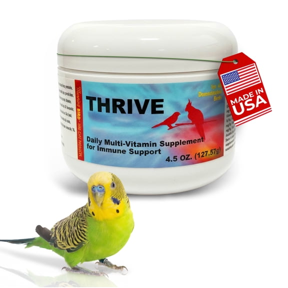 Morning Bird Thrive 4.5 Oz - Multi-Vitamin Bird Supplement Designed for Immune and Recovery Support - Formulated for Sick or Injured Birds - Protein Supplement and Energy Booster for All Adult Birds