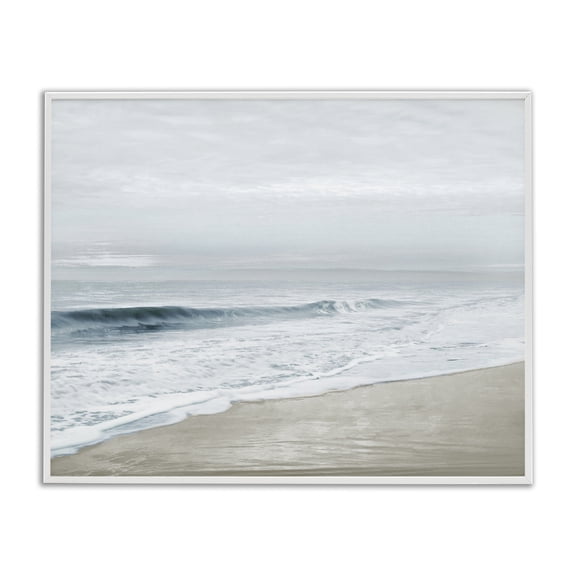 Stupell Industries Morning Bliss Beach Coast White Framed Giclee Art, design by Natalie Carpentieri, 11 x 14