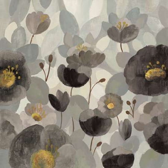 Morning Bloom Greige Canvas Art - Silvia Vassileva (24 x 24)