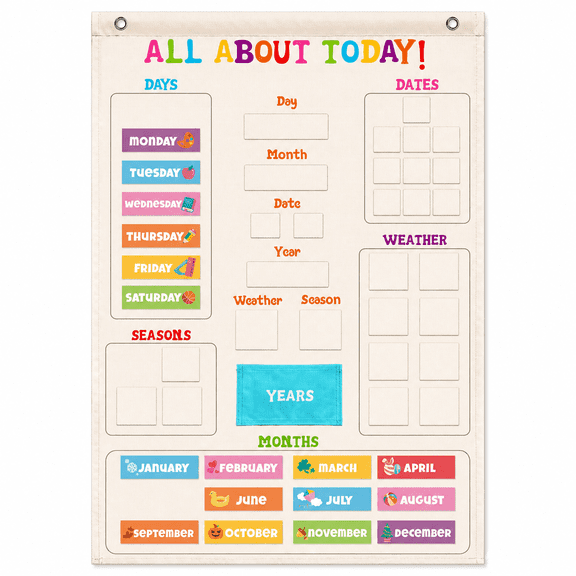 Morning Circle Timed Daily Calendar Learning Chart Days Week Month Year Weather Seasons For All About Today Homeschool Activities