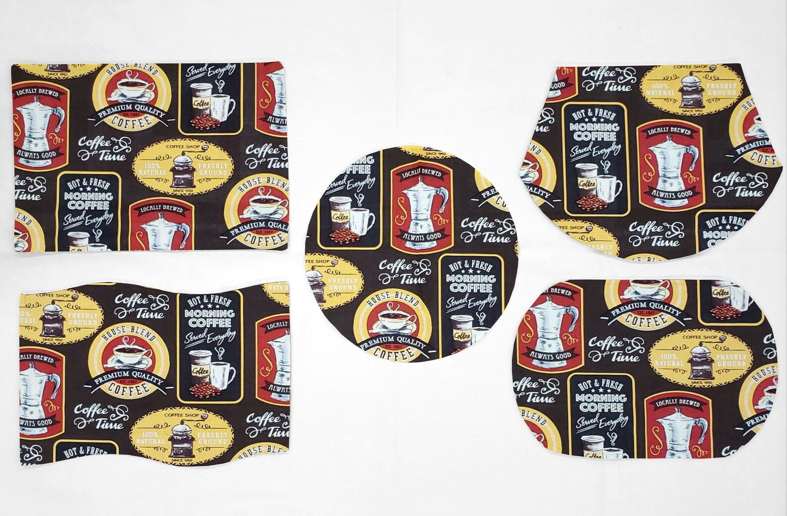 Morning Coffee Placemats by Penny's Needful Things (Oval - Set of 2)