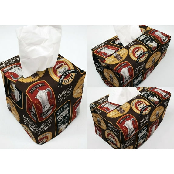 Morning Coffee Tissue Box Cover by Penny's Needful Things (Cube)