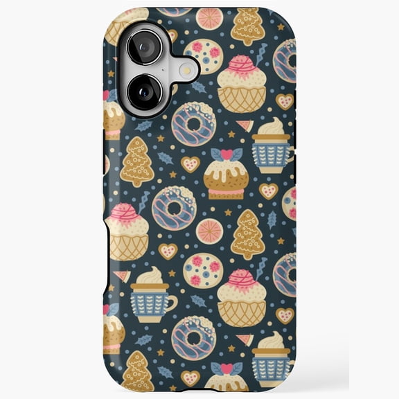Morning Coffee and Christmas Treats Print iPhone Case 17 11 12 13 14 15 16 Pro Max