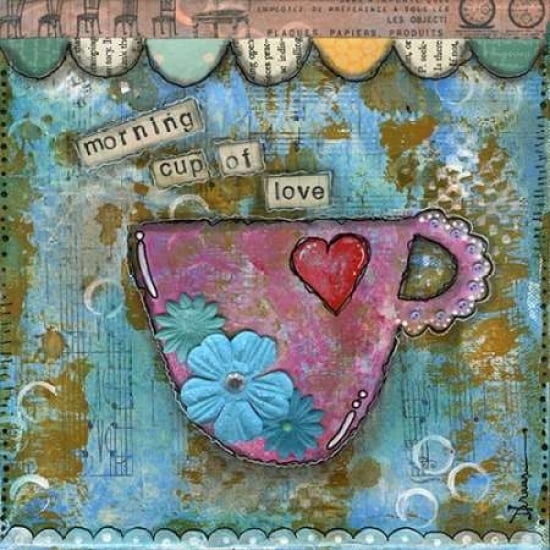 Morning Cup of Love Canvas Art - Denise Braun (24 x 24)