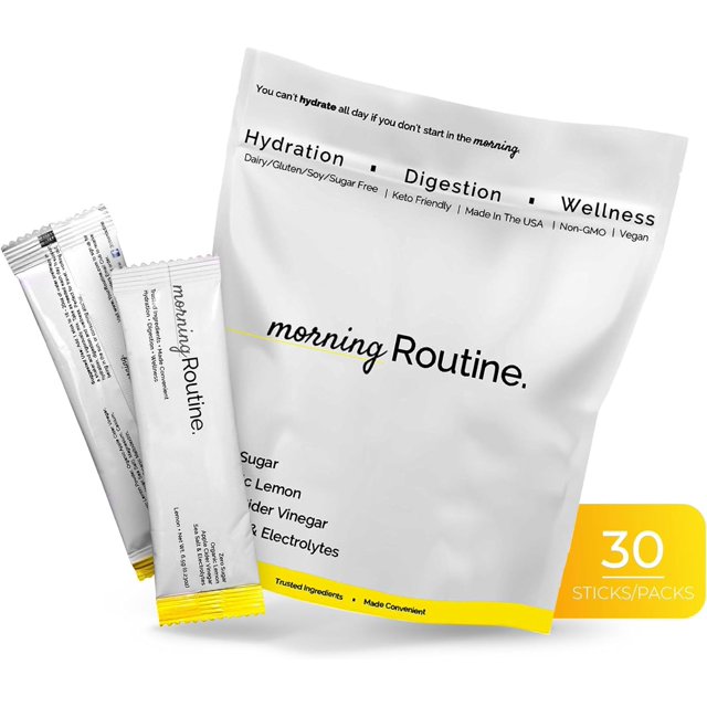 Morning Daily Hydration Electrolyte Powder Packets with Apple Cider