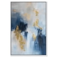 thumbnail image 1 of Morning Dew Blue Abstract Canvas Wall Art by Art Remedy, White Floater Frame, 24"x36", 1 of 7