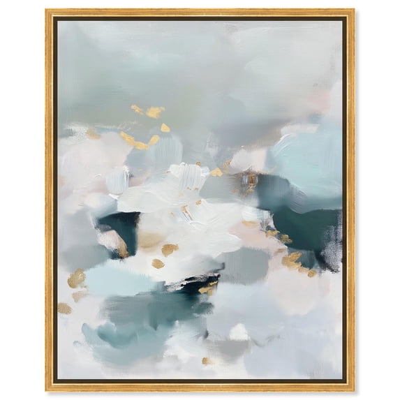 Morning Dew II Canvas Moody Abstracts by Art Remedy, Gold Frame, 36 x 45