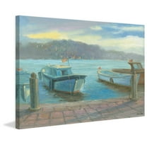 "Morning Dockside" Painting Print on Wrapped Canvas
