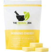 Morning Energy Shower Steamers with Peppermint and Lemon Essential Oils Handmade by The Herbal Zen (Pack of 10), Shower Bomb Aromatherapy, Relaxing Gifts, Spa Day Gifts, Self Care Gifts, Gifts for Mom
