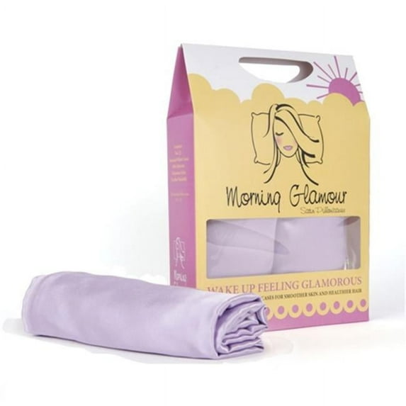 Morning Glamour 600 TC Satin Standard Pillowcases 2 Pack, Light Purple