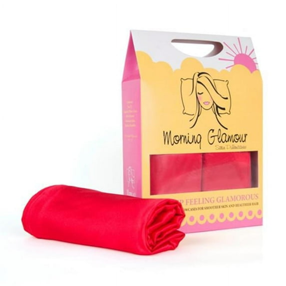 Morning Glamour 600 TC Satin Standard Pillowcases 2 Pack, Red