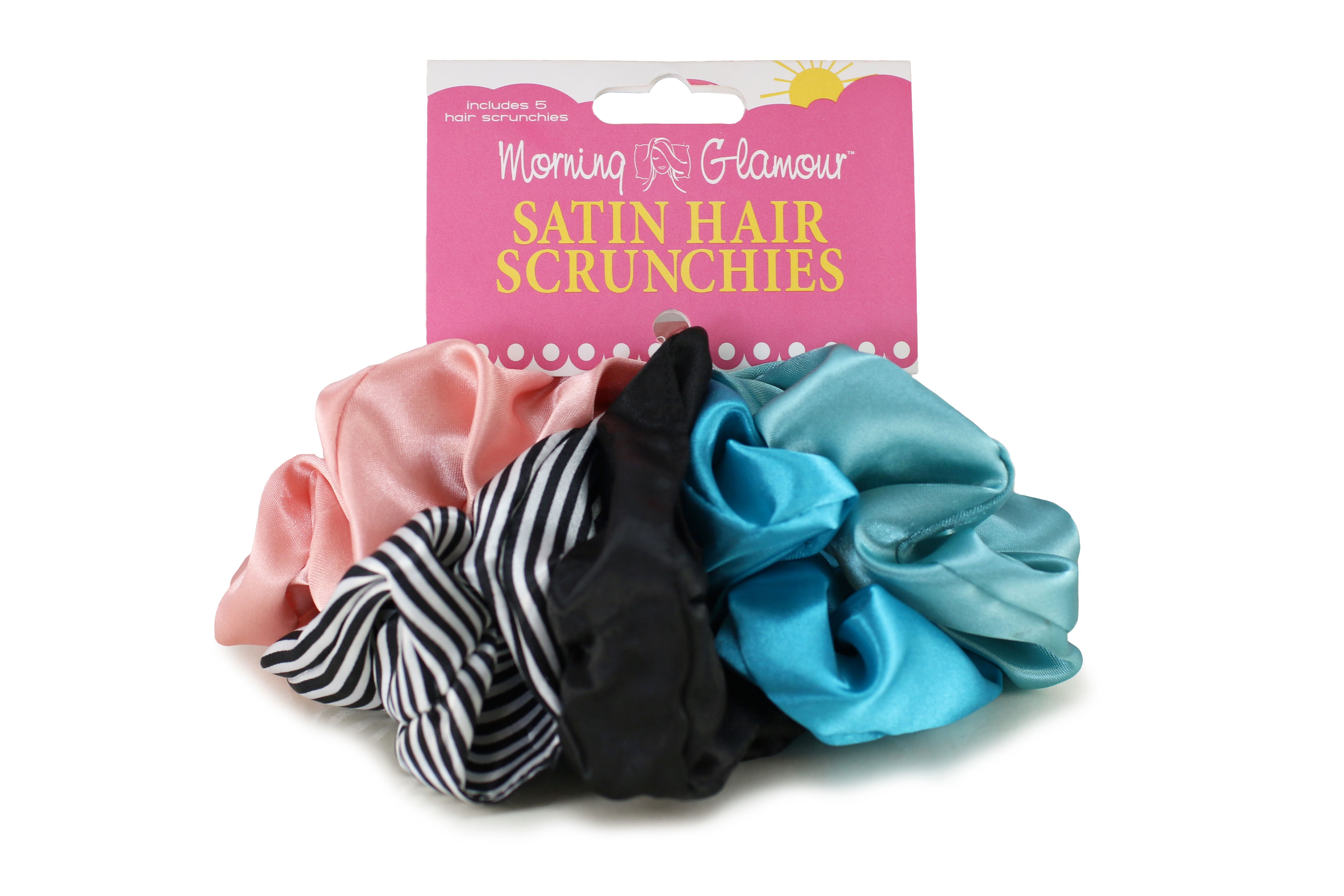 Satin scrunchies 5pk Cameo Satin Sleep Scrunchies 5pc Set | KITSCH main image 4