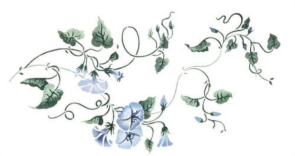Morning Glories "B" Wall Stencil - DEE288 by DeeSigns