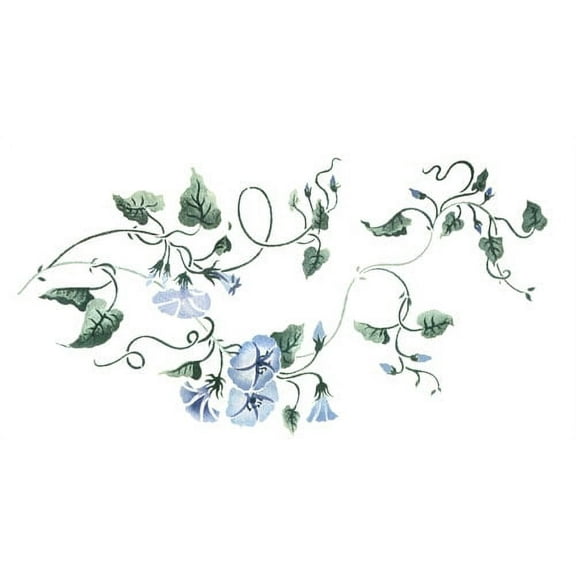 Morning Glories "B" Wall Stencil - DEE288 by DeeSigns