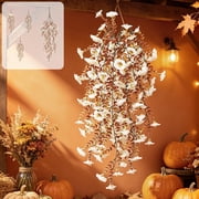 Morning Glories Flower Wall Hanging 4pcs Set, Realistic Fake Silk Hanging Plants Basket, Durable No Fade Flexible Vines, Versatile Restaurant Living Room Bedroom Balcony Indoor Outdoor Home Decor