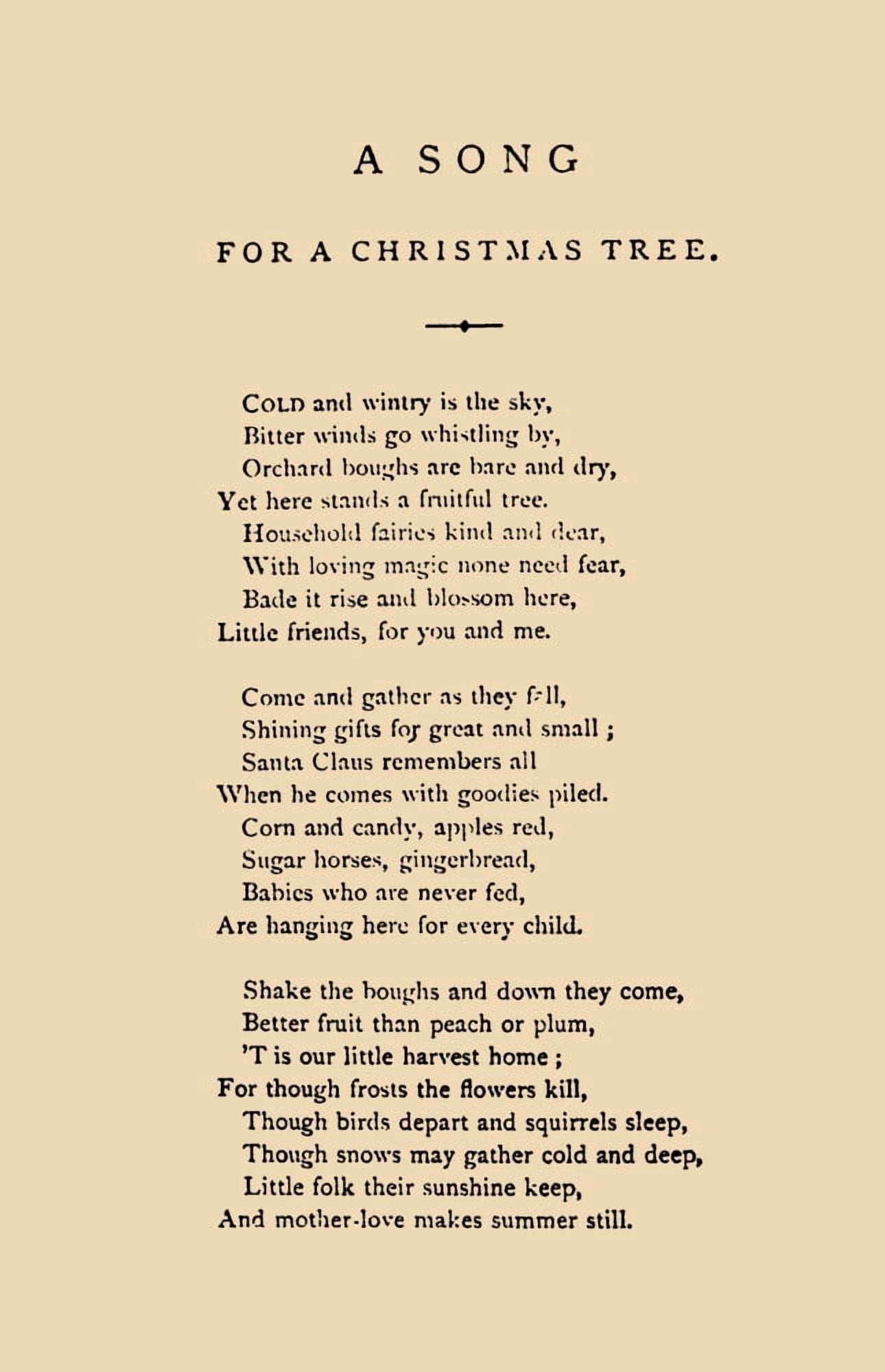 Morning Glories & other Stories 1871 Song for a Christmas Tree Canvas Art - LM Alcott (24 x 36)