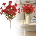 thumbnail image 1 of Morning Glory Artificial Flowers for Outdoors 1 Stems 13.8'' Fake Flowers Faux Silk Morning Glory Picks UV Resistant Fake Plants for Planters Vase Table Centerpieces Garden Porch Home Decor Red, 1 of 9