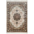 thumbnail image 1 of Morning Glory Cream Oriental Viscose Area Rugs for Living Room Jacquard Textured Modern Rugs Soft Geometric Rug for Bedroom Washable Rug Non-Slip Bohemian Carpet Perfect for Dining Room Office Beige, 1 of 6