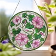 thumbnail image 1 of Morning Glory Flower Glass Suncatcher, Flower Window Hanging, September Birth, 7.9 in, 1 of 3