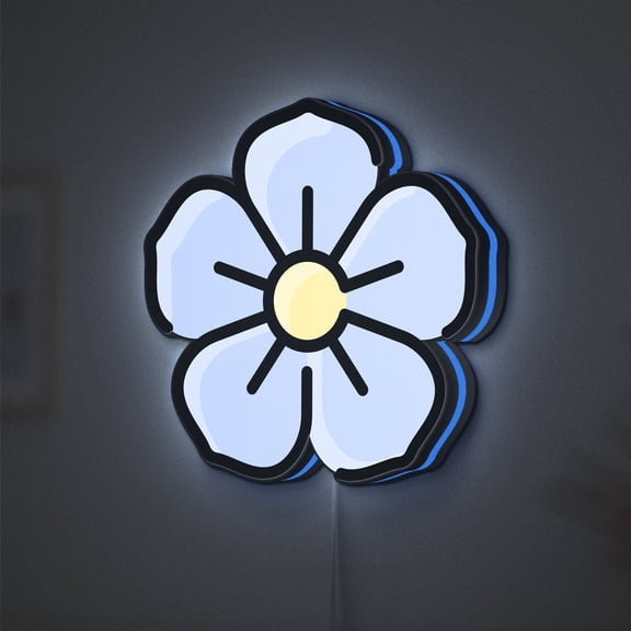 Morning Glory LED Lightbox - Nature Botanical Flower Decor, Custom Led Sign for Home Office Shop Decor (Width 8 inch, 20cm)