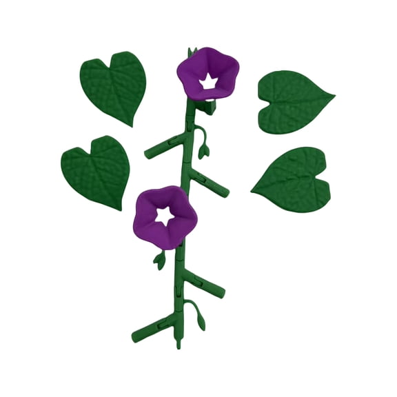 Morning Glory Refrigerator Magnets – 3D Printed Climbing Vine Plant, DIY Decorative Fridge Magnets for Kitchen Office, Articulating Stems