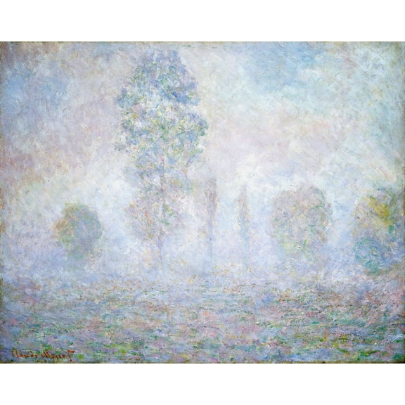 Morning Haze by Claude Monet - 12" x 18" Art Print Wall Decor