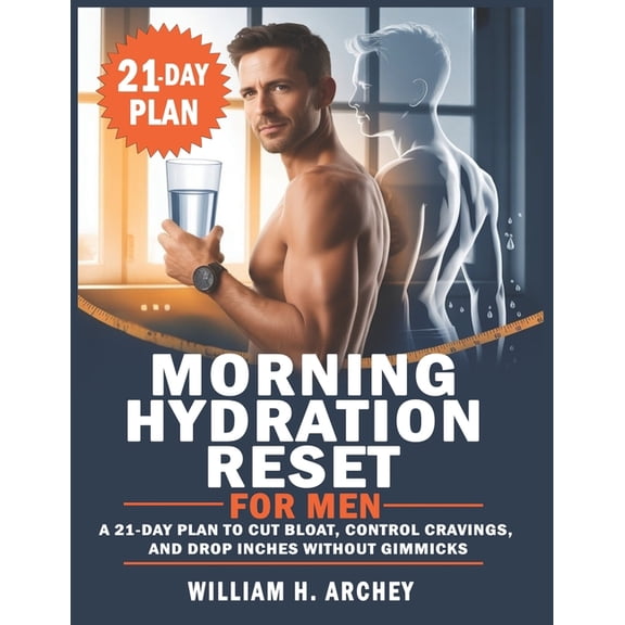 Morning Hydration Reset for Men: A 21-Day Plan to Cut Bloat, Control Cravings, and Drop Inches Without Gimmicks, (Paperback)