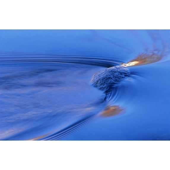 Morning Light On A Rock Whirlpool Creek Riding Mountain National Park Manitoba Poster Print