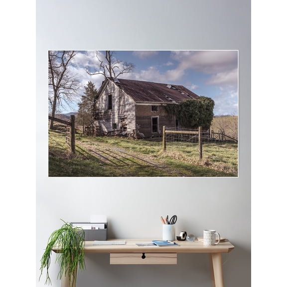 Morning Light On An Empty House Poster Wall Art, Modern Wall Decor For Living Room Bedroom, 16x24 UNFRAMED