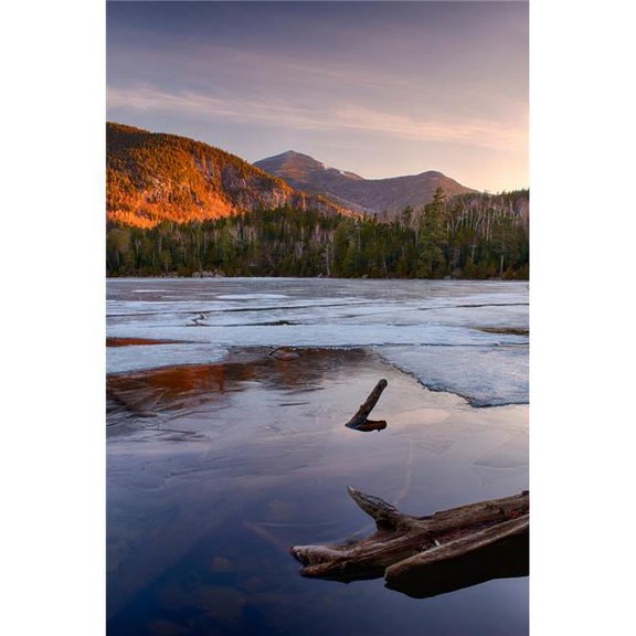 Morning Light On Whiteface Mountain & Spring Thaw On Copperas Pond Adirondack Park New York State USA Poster Print - 36 x 12
